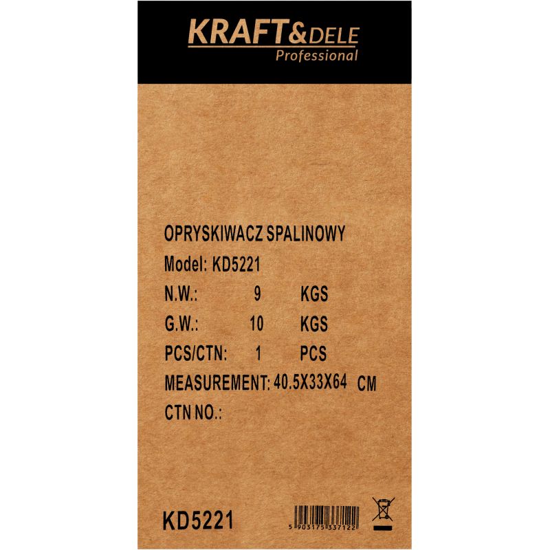 Opryskiwacz ciśnieniowy spalinowy 20L KD5221