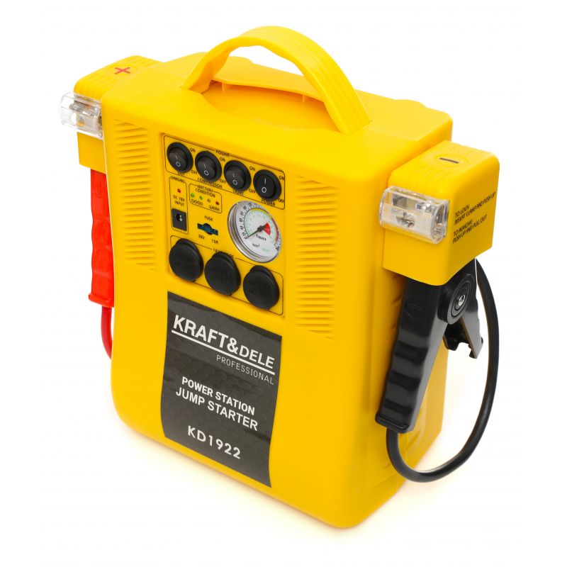 Jump starter 4W1 - urządzenie wielofunkcyjne - rozruch, kompresor, latarka KD1922