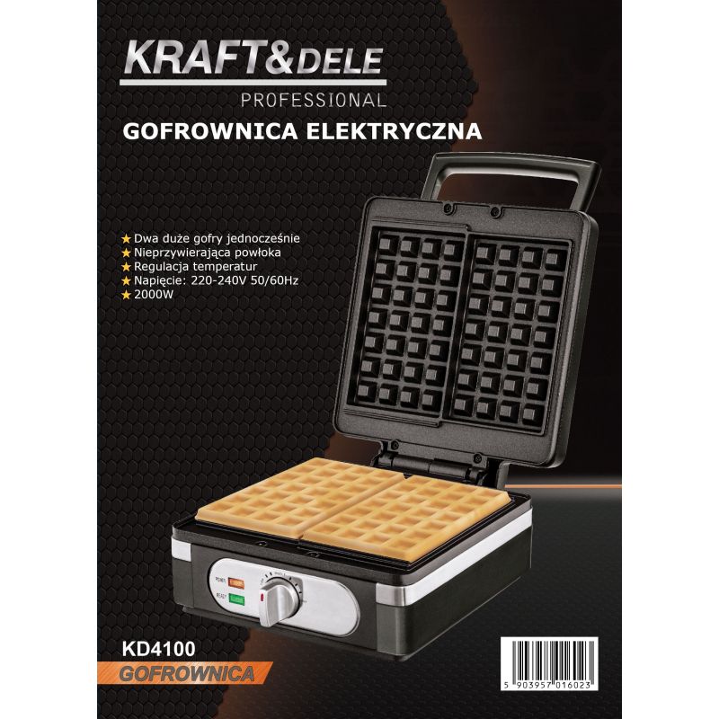 Žehlička na vafle, 2000 W, model KD4100