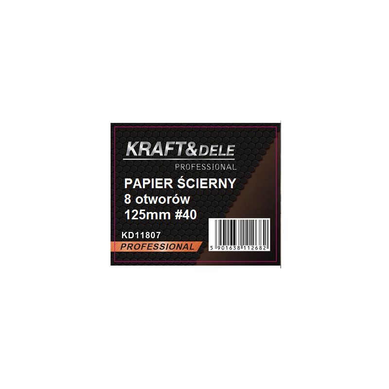 Papier ścierny 50szt. krążek 125mm P40 na rzep KD11807