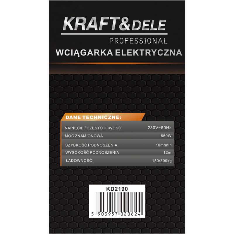 Wyciągarka elektryczna 230V 650W KD2190