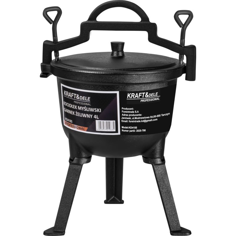 Kociołek myśliwski / Garnek żeliwny 4L KD4185