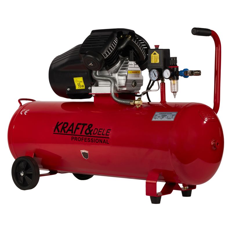 Olejový kompresor 100L 2 valce KD1480 + separátor