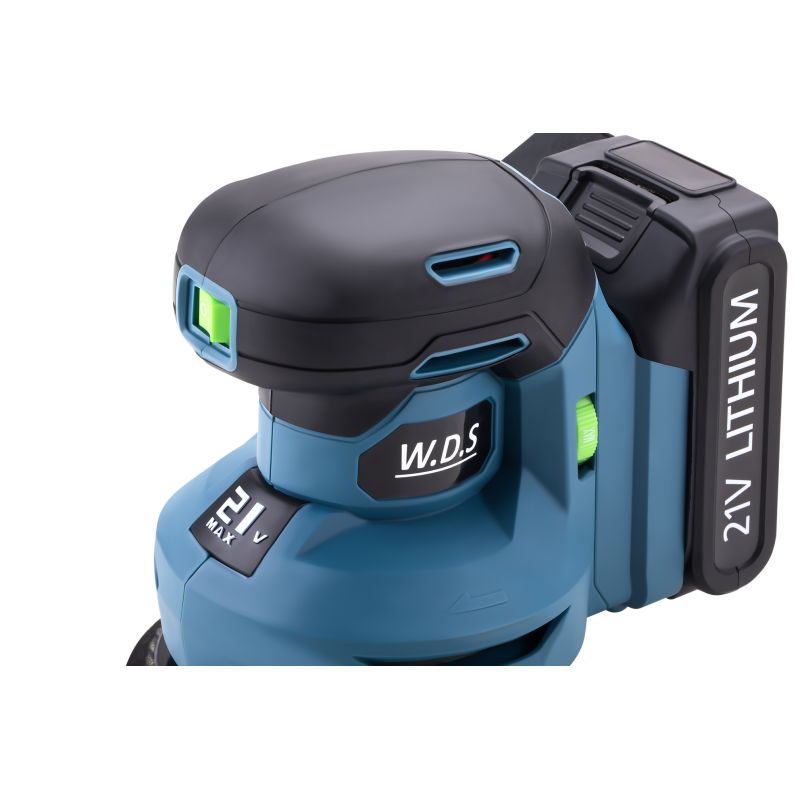 Szlifierka mimośrodowa akumulatorowa 21V 125mm + akumulator 3Ah + ładowarka WDS2525