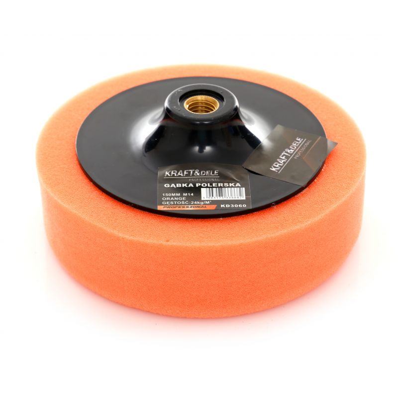 Gąbka polerska 150 mm pomarańczowa