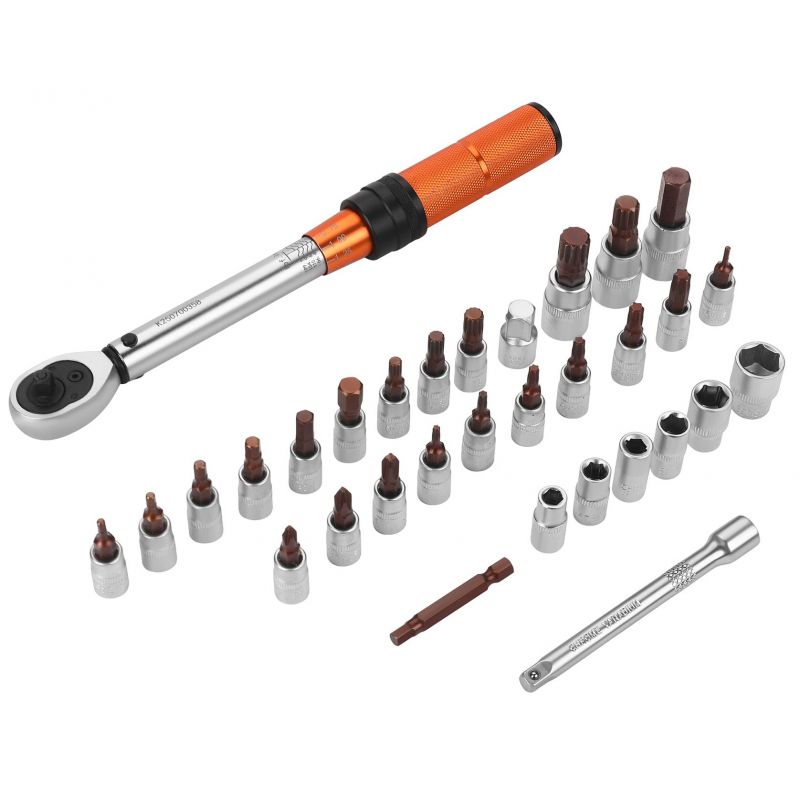 Klucz dynamometryczny 1/4" 5–25Nm zestaw 32el. KD11394