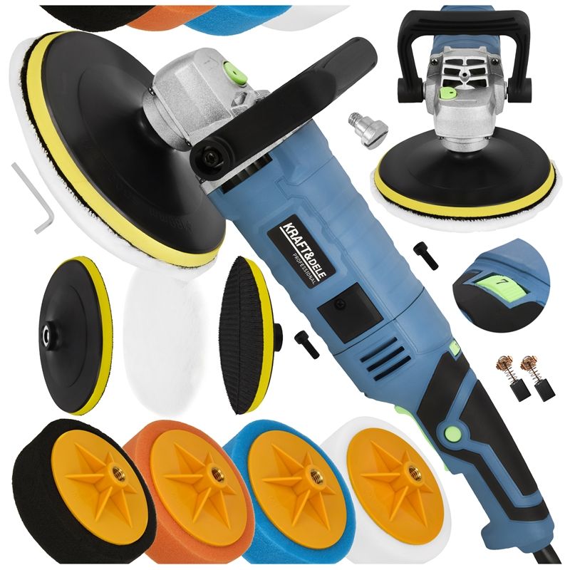 Polerka elektryczna 2650W 180mm 800-3300 rpm zestaw XXL KD3079