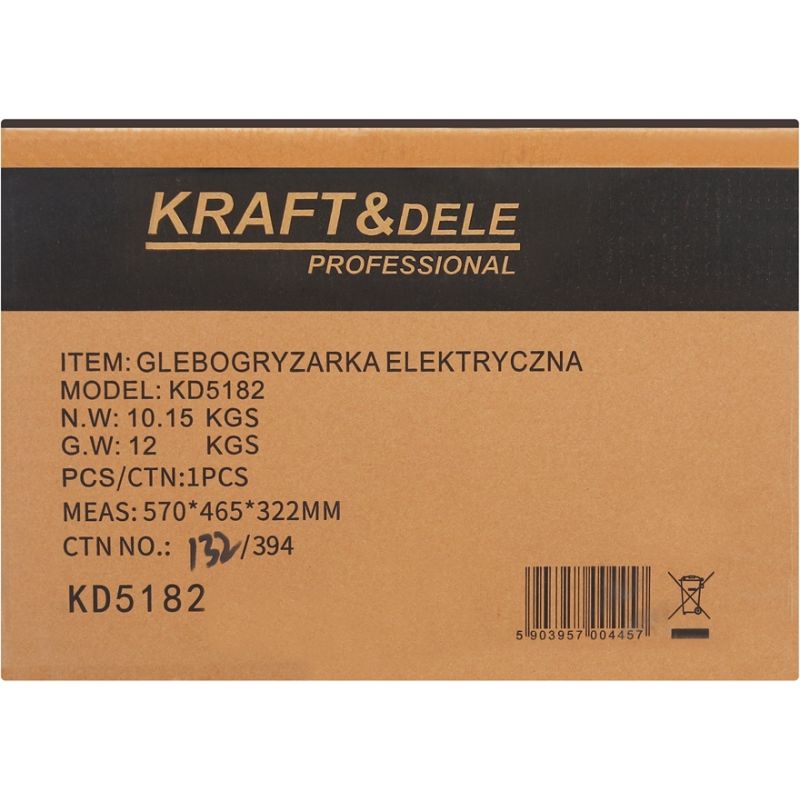 Elektrická kultivátorová fréza 2200 W, model KD5182