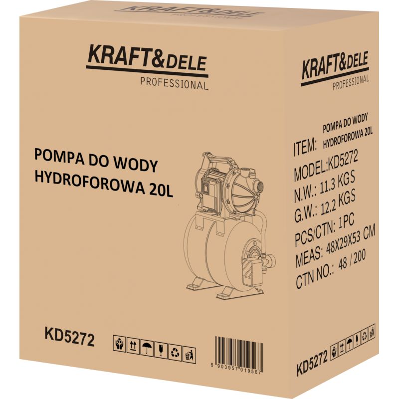 Pompa do wody hydroforowa 20L 1200W 3400L/h KD5272
