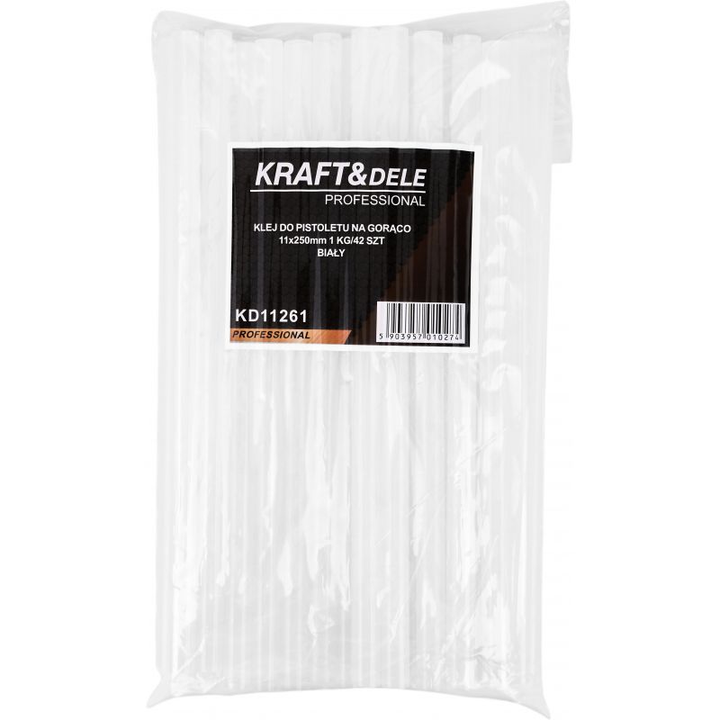 Klej do pistoletu na gorąco 11x250 mm 1kg 42 sztuk KD11261