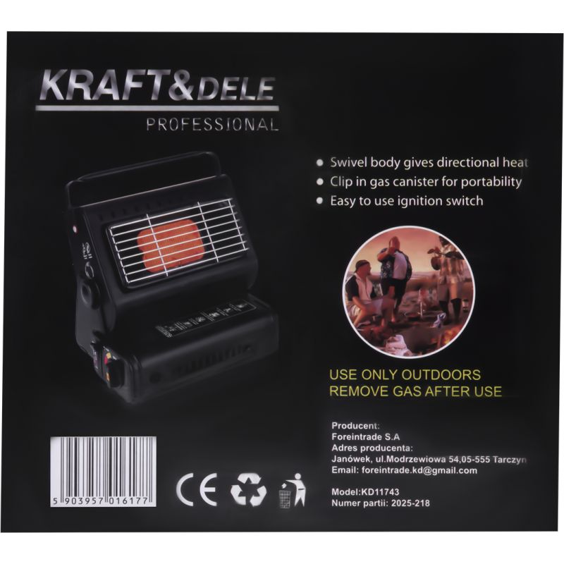 Piecyk turystyczny 2W1 - kuchenka/grzejnik KD11743