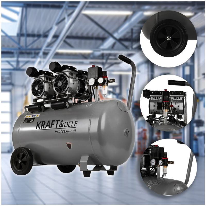 Kompresor bezolejowy 100L / 2 x 1500W KD1398