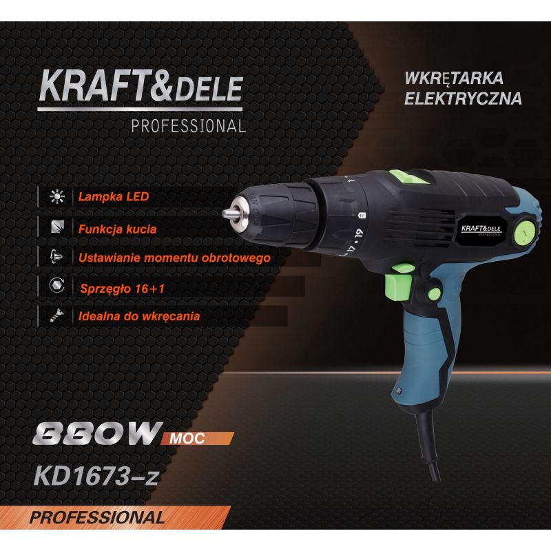 Wkrętarka sieciowa 880W KD1673