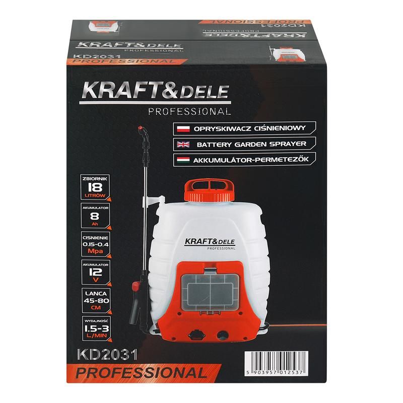 Opryskiwacz akumulatorowy 18l zestaw XXL 12V 8Ah KD2031
