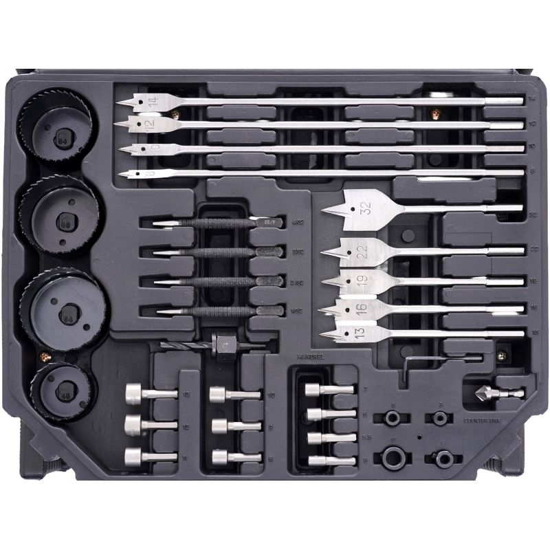 Wiertła, otwornice, dłuta, bity - zestaw 300-el. KD998