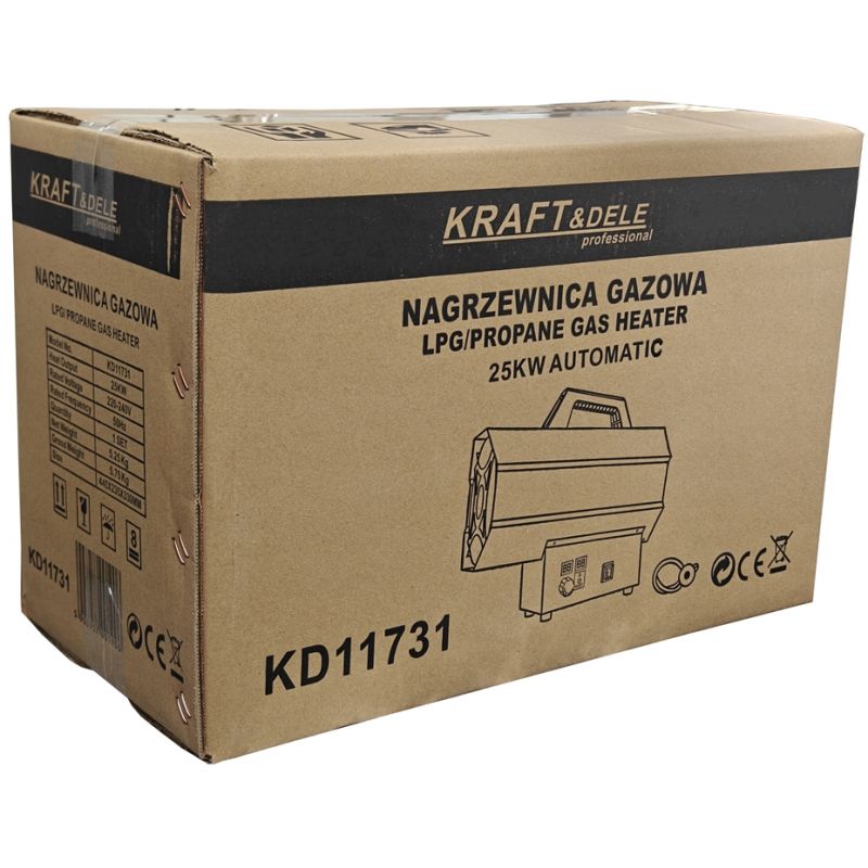 Nagrzewnica gazowa 45kW + reduktor AUTOMAT KD11732