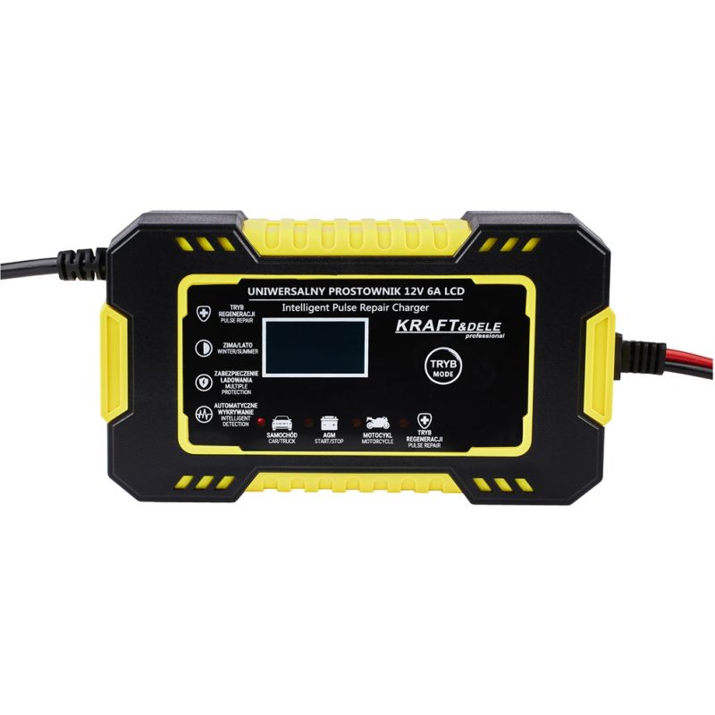 Automatyczny prostownik akumulatorowy LCD 12V / 6A KD1290