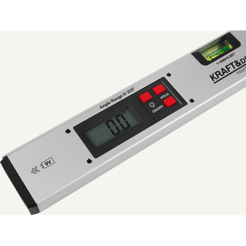 Kątomierz elektr. z poziomnica LCD 400 mm KD3561