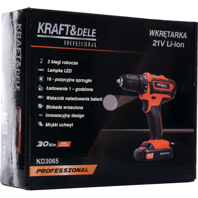 Wkrętarka wiertarka 21V Li-Ion KD3065