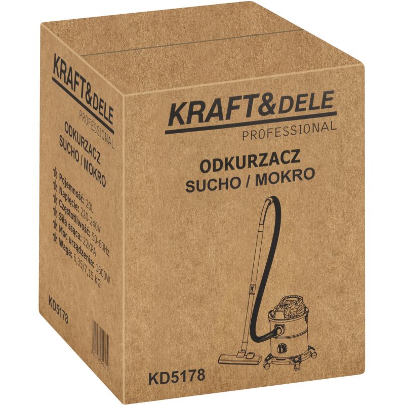 Odkurzacz sucho/mokro 20L KD5178