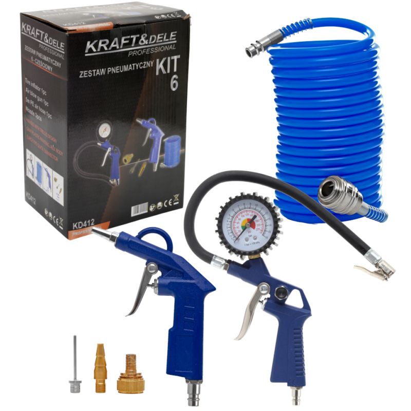 Pneumatická sada, 6 dielov, KD412
