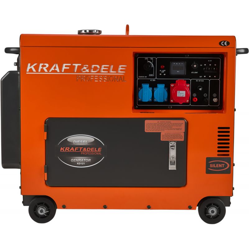 Dieselový generátor 7000 W, 12/230/380 V + batéria KD121