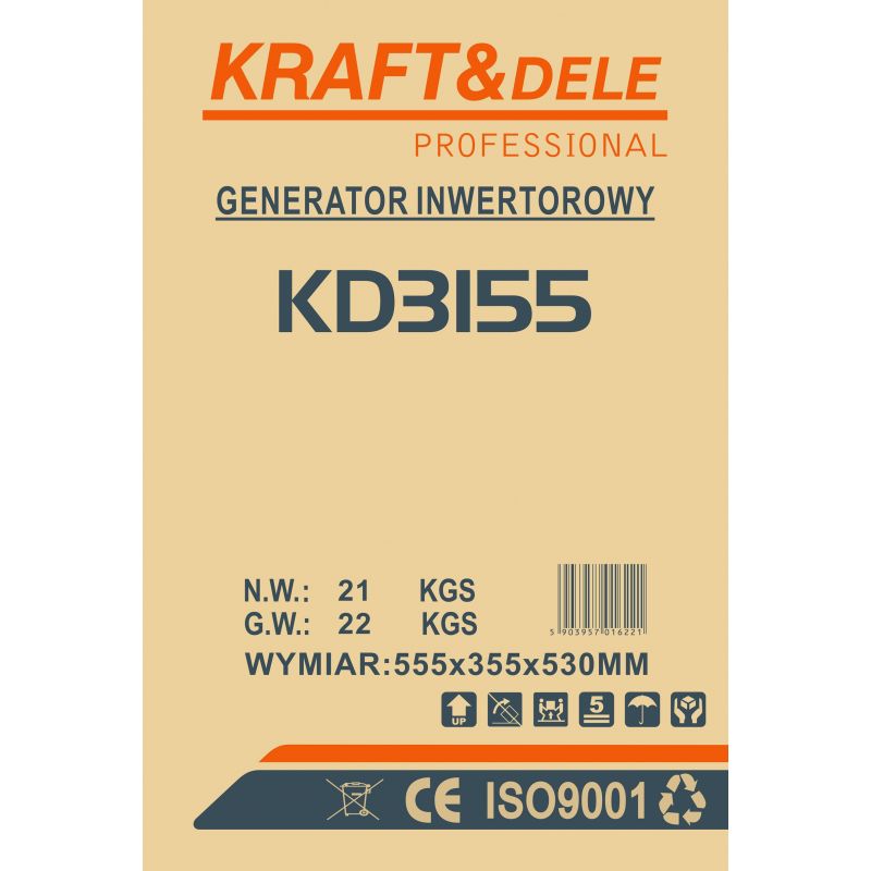 Inverterový generátor 2,6 kw KD3155