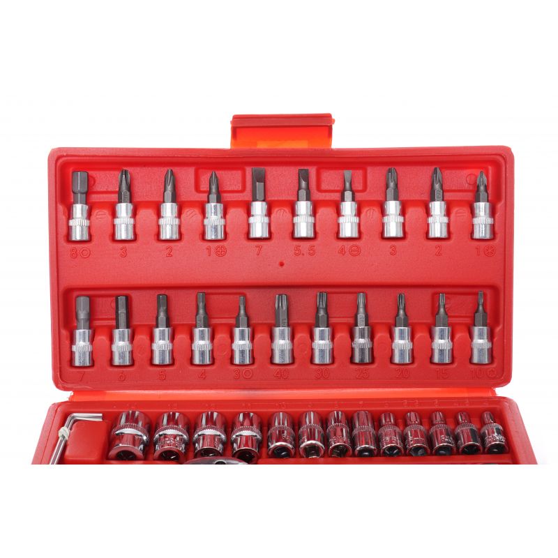 Zestaw narzędzi 46el. klucze nasadowe KD10525