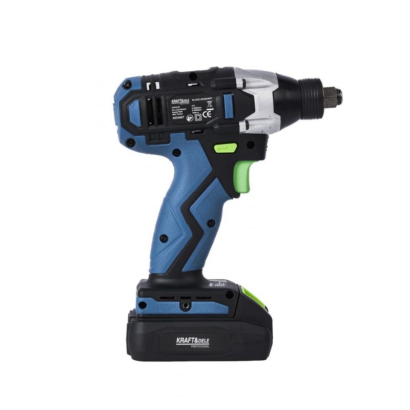 Klucz udarowy akumulatorowy 21V - zestaw z nasadkami KD3407