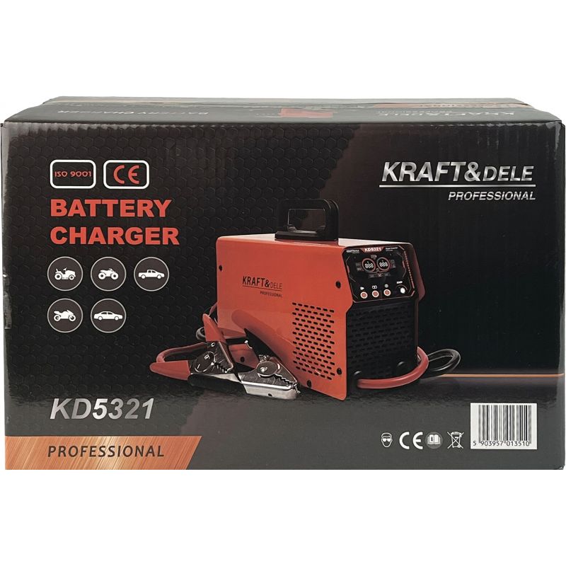 Prostownik z rozruchem 12/24V 50-800Ah 80A rozruch 600A KD5321