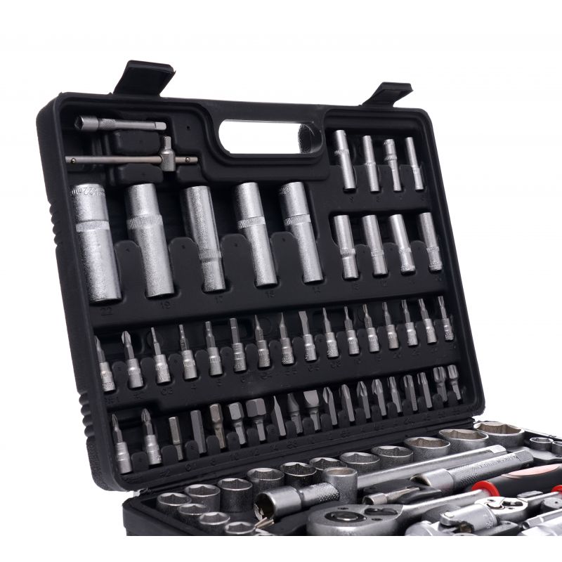 Zestaw Kluczy NASADOWYCH Z GRZECHOTKAMI EC303 108EL. Walizka