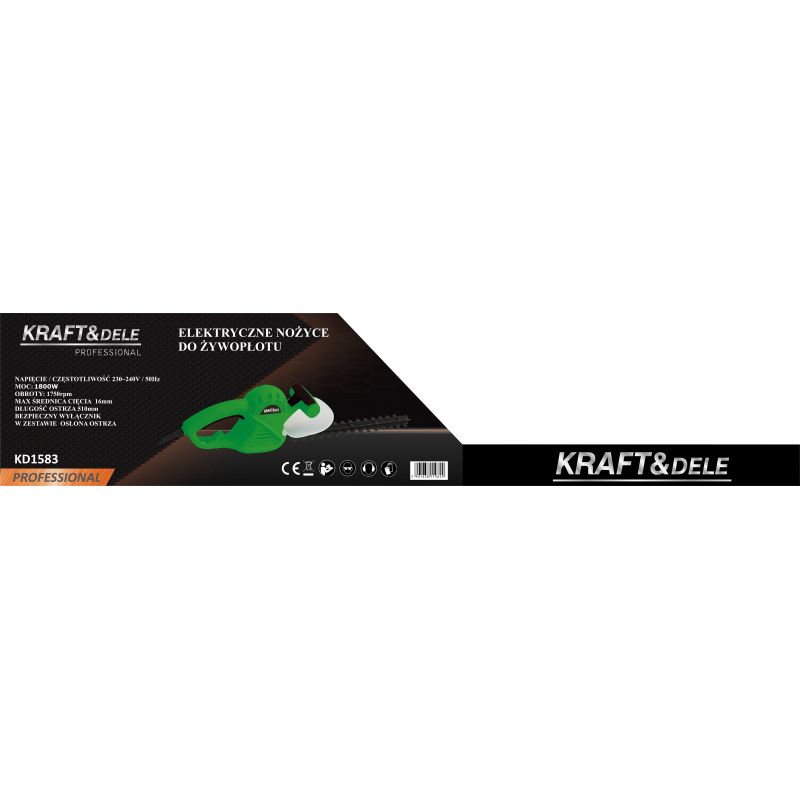 Elektryczne nożyce do żywopłotu KD1583 1800W 51CM