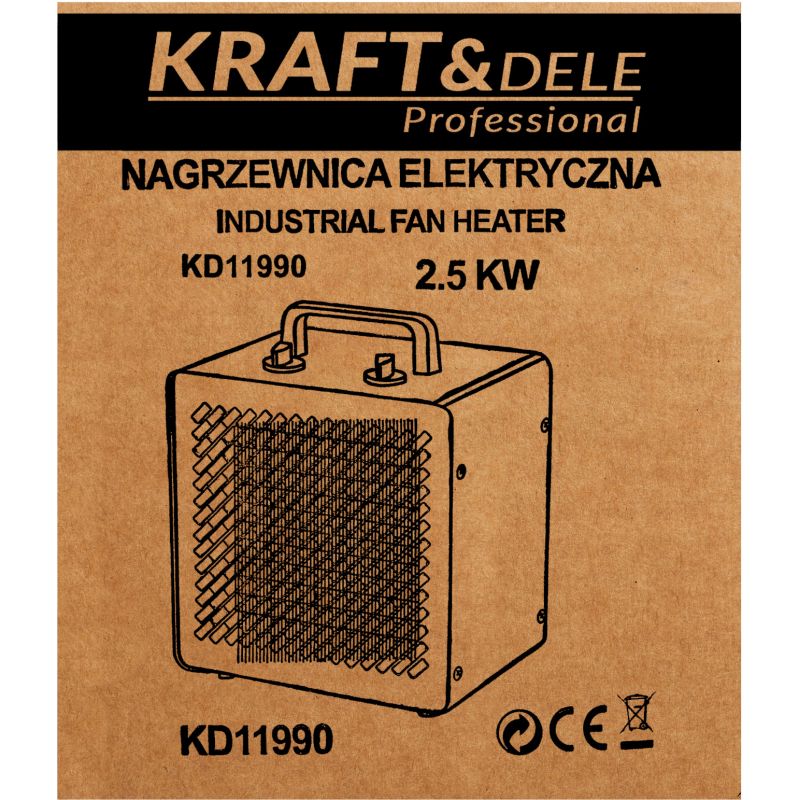 Elektrický ohrievač 2500 W, model KD11990