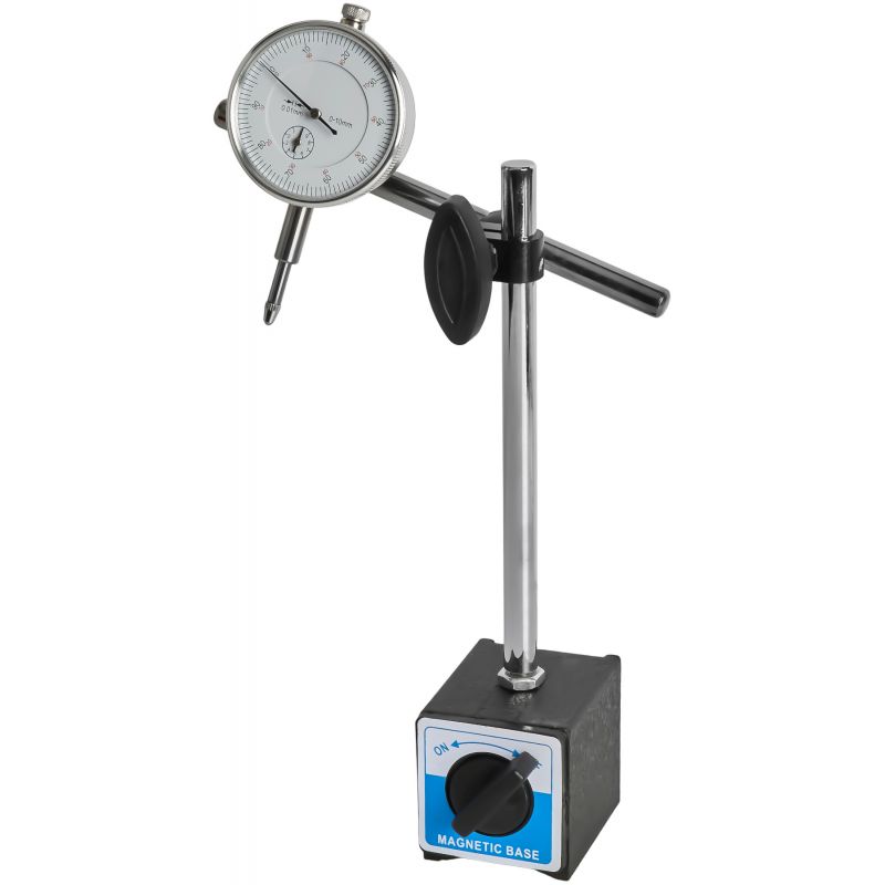 Czujnik zegarowy + statyw magnetyczny 0-10mm + końcówki KD11291