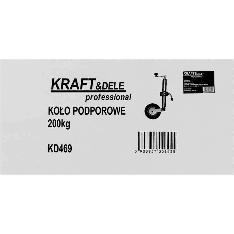 Koło podporowe z obejmą max 150KG KD469