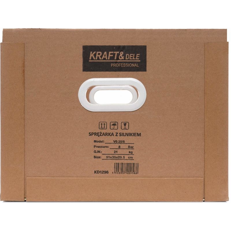 Vzduchový kompresor s elektrickým motorom, prietok 530 l/min, model KD1296