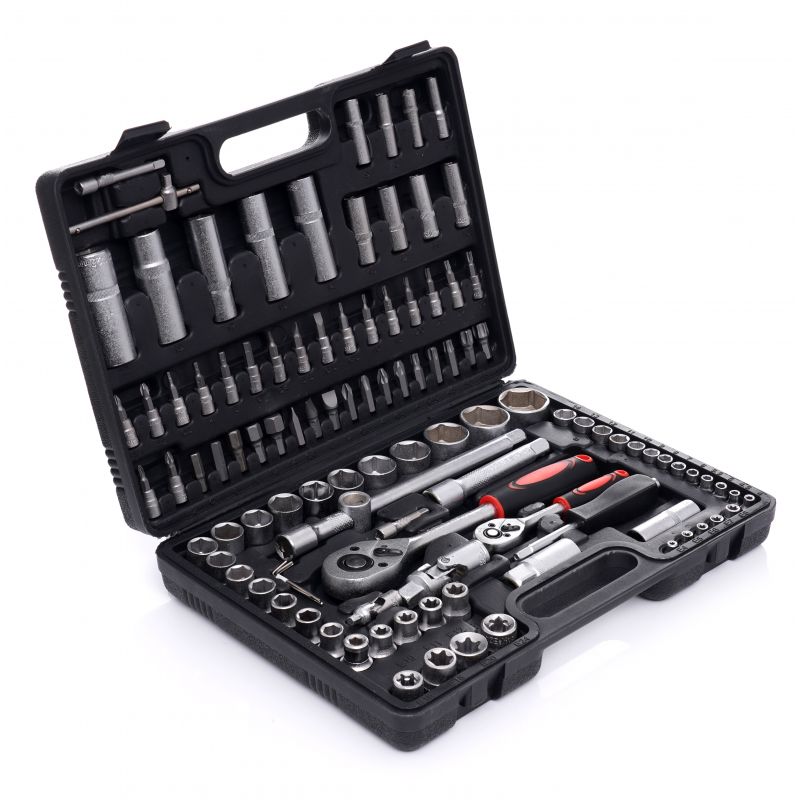 Zestaw Kluczy NASADOWYCH Z GRZECHOTKAMI EC303 108EL. Walizka