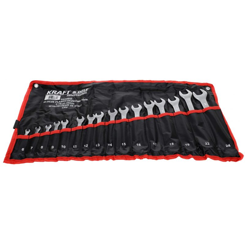 Klucze płasko-oczkowe 16el. KD10932