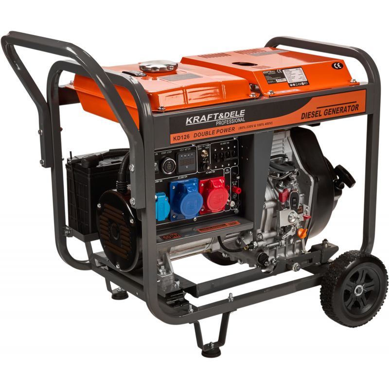 Dieselový generátor 8 kW, výkon pri 80 % zaťažení, 230/380 V, model KD126