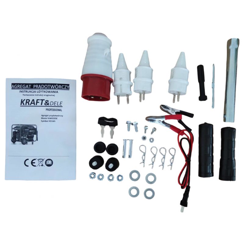 Agregát generuje 5500 W, 12/230 V/380 V, model KD165