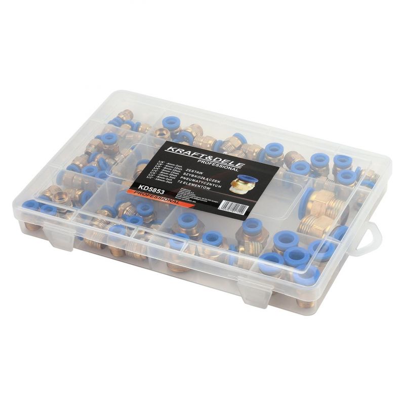 Rýchloupinacie pneumatické spojky, 72 kusov, KD5853