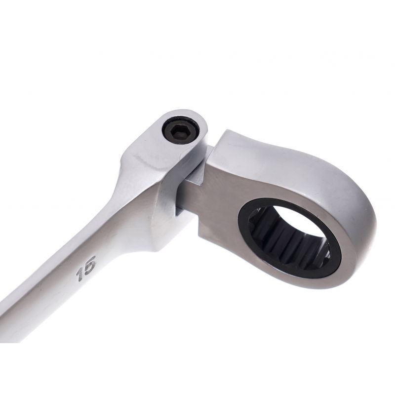 Klucze płasko oczkowe z grzechotką łamane 12el. 8-19mm KD10947