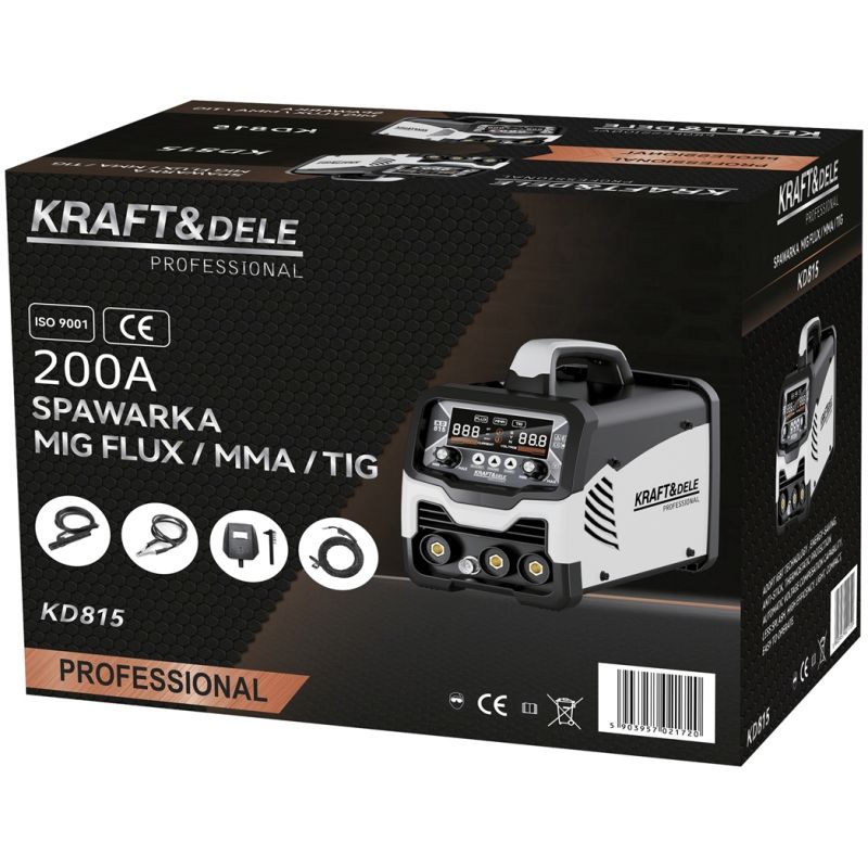 Spawarka MIG Flux/MMA/TIG 200A KD815