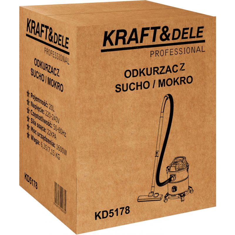 Odkurzacz sucho/mokro 20L KD5178