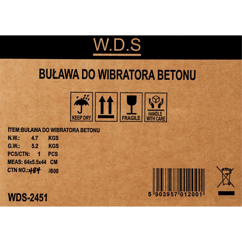 Wibrator do betonu 1300W WDS2450