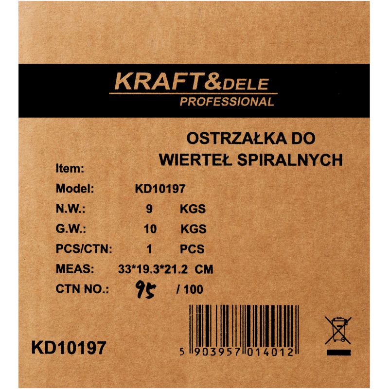 Precyzyjna ostrzałka do wierteł spiralnych KD10197