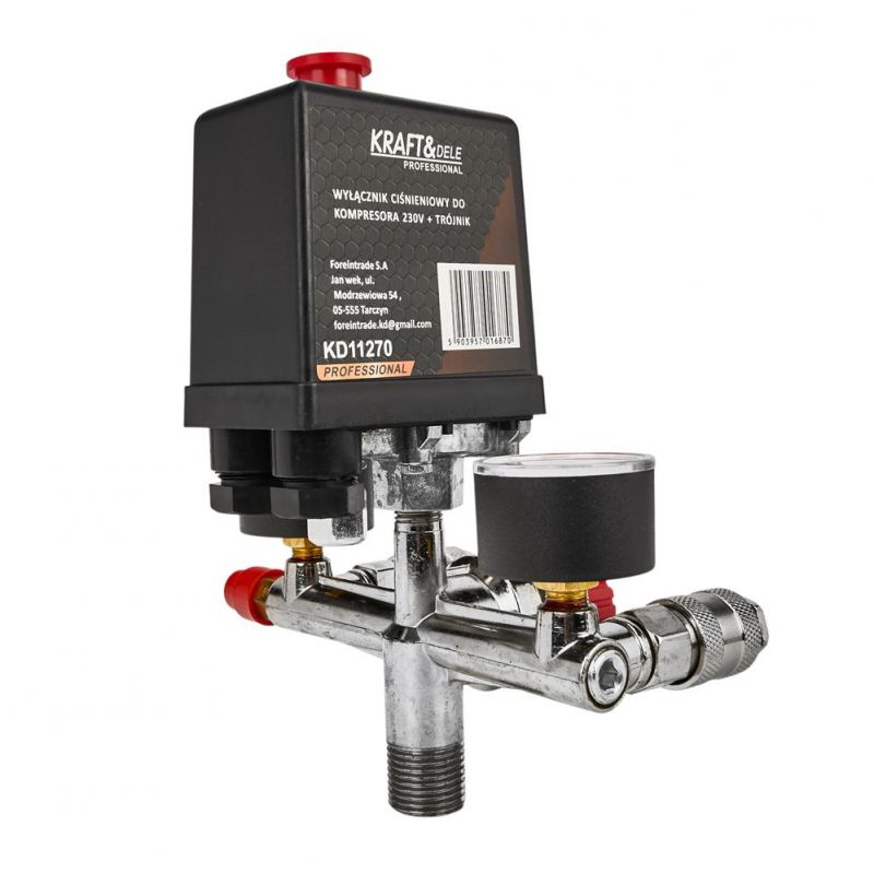 Tlakový spínač pre kompresor, 8 barov, 230 V, KD11270