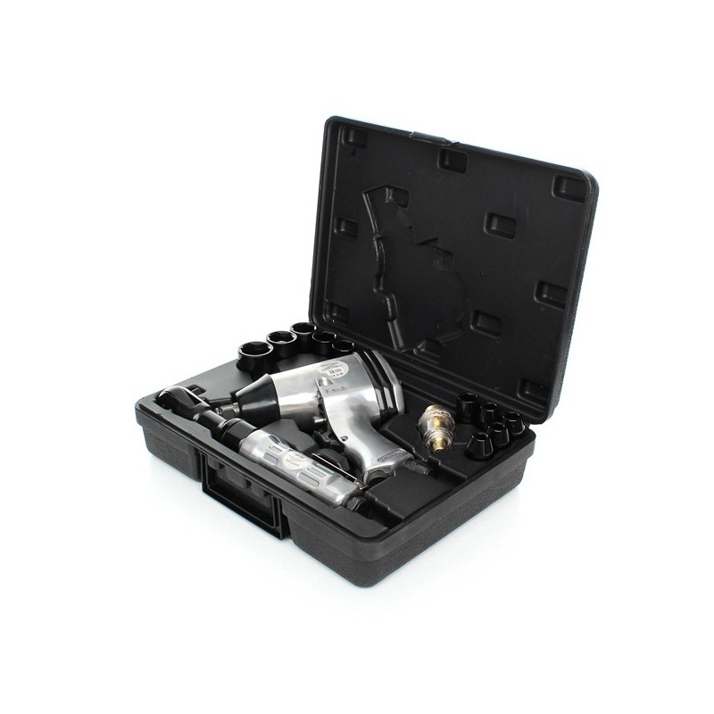 Klucz udarowy pneumatyczny zestaw KD1422 z grzechotką LX-005