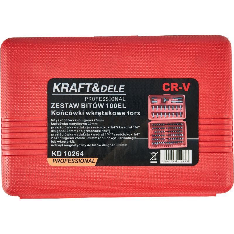 Zestaw bitów - końcówek torx KD10264 100 elem
