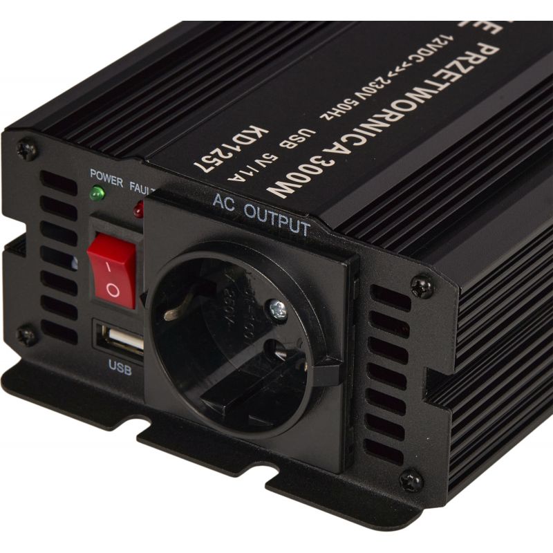 Przetwornica napięcia 12V na 230V 300 / 600W CZYSTA SINUSOIDA KD1257